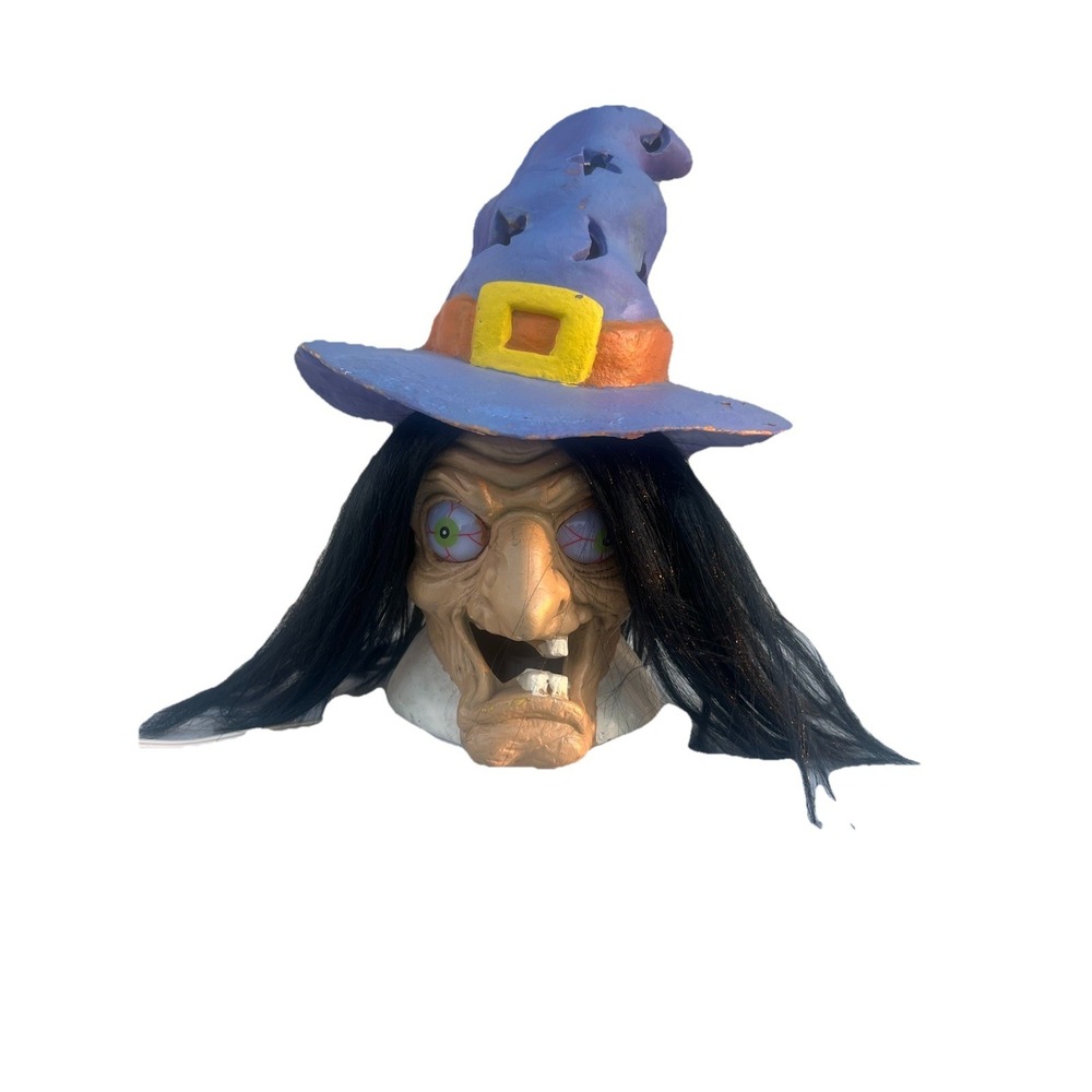 Vintage 1993 Trendmasters "Wicked Ugly Witch" light-up head. Works Tested